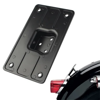 

Motorcycle Laydown Tilt License Plate Frame Mount For Harley Big Twins Sportster Dyna Softail Chrome/Black
