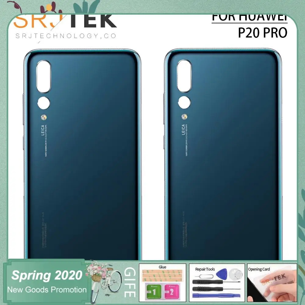 Задний корпус SRJTEK для Huawei P20 Pro задняя крышка аккумулятора P20Pro с кнопкой питания и