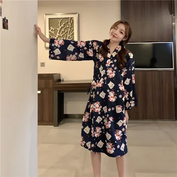 

Pajamas Female Summer 2020New Style Cute Japanese-Style Cartoon Sweet Thin Princess Loose Clothing Nightgown