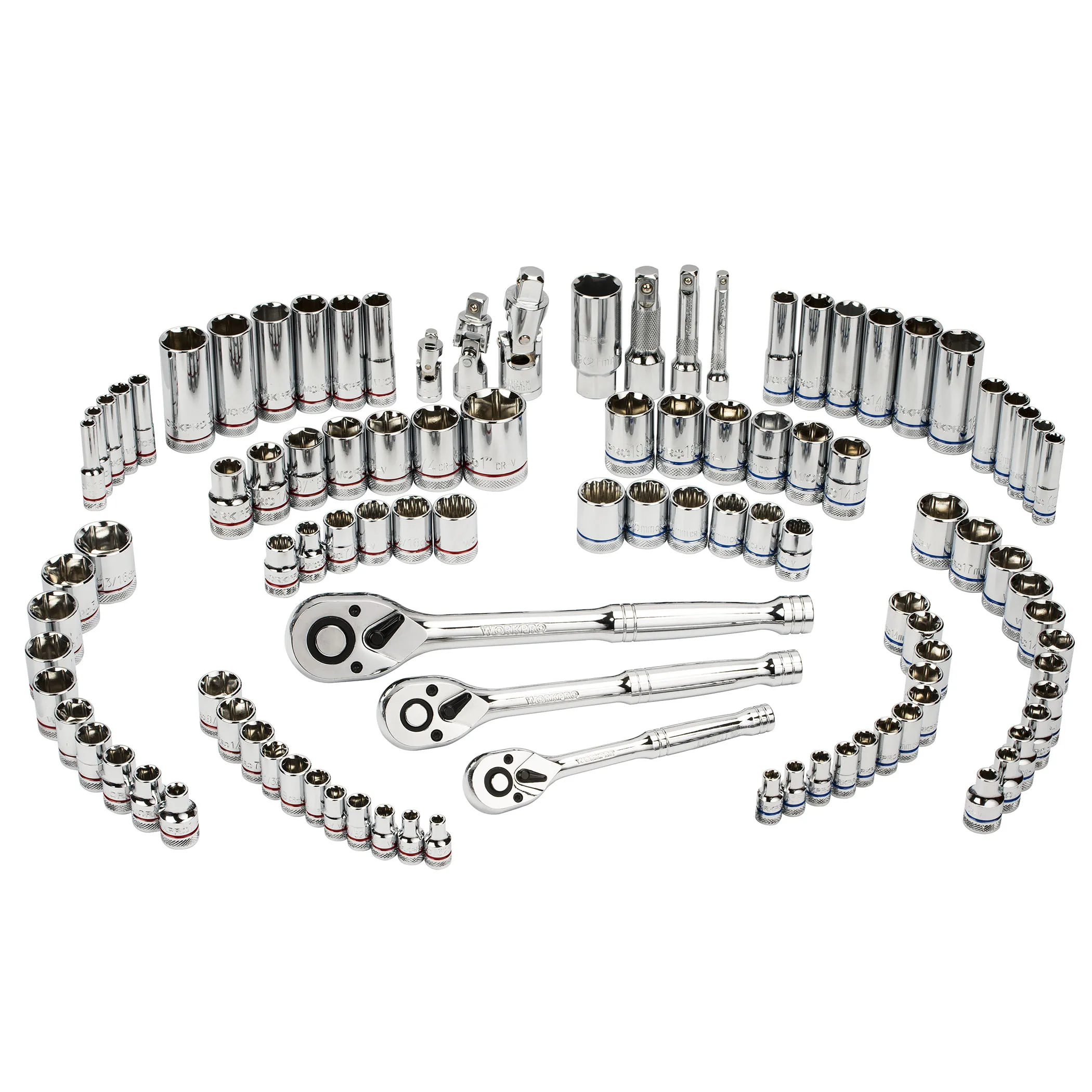 WORKPRO 164PC Sockets Set Mechanic Tool Set Car Repair Tools Wrenches Screwdrivers Ratchet Combination Tool Kits Hex Key WORKPRO 164PC Sockets Set Mechanic Tool Set Car Repair Tools Wrenches Screwdrivers Ratchet Combination Tool Kits Hex Key