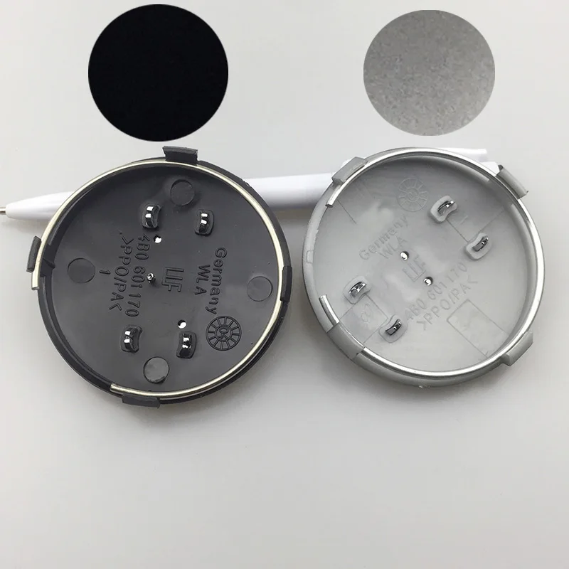 

4pcs 60mm gray Car Styling Wheel Center Hub Cap Car Rims Cover for Audi A3 A4 A6 A8 B6 B8 B7 B5 C5 C6 Q7 Q5 Q3 TT S3 S4 8P 8L 8V