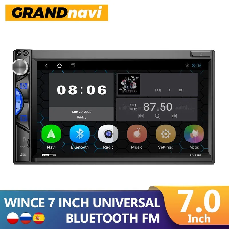 Автомагнитола GRANDnavi 2din Android мультимедийный проигрыватель IPS экран 60BT 2 din