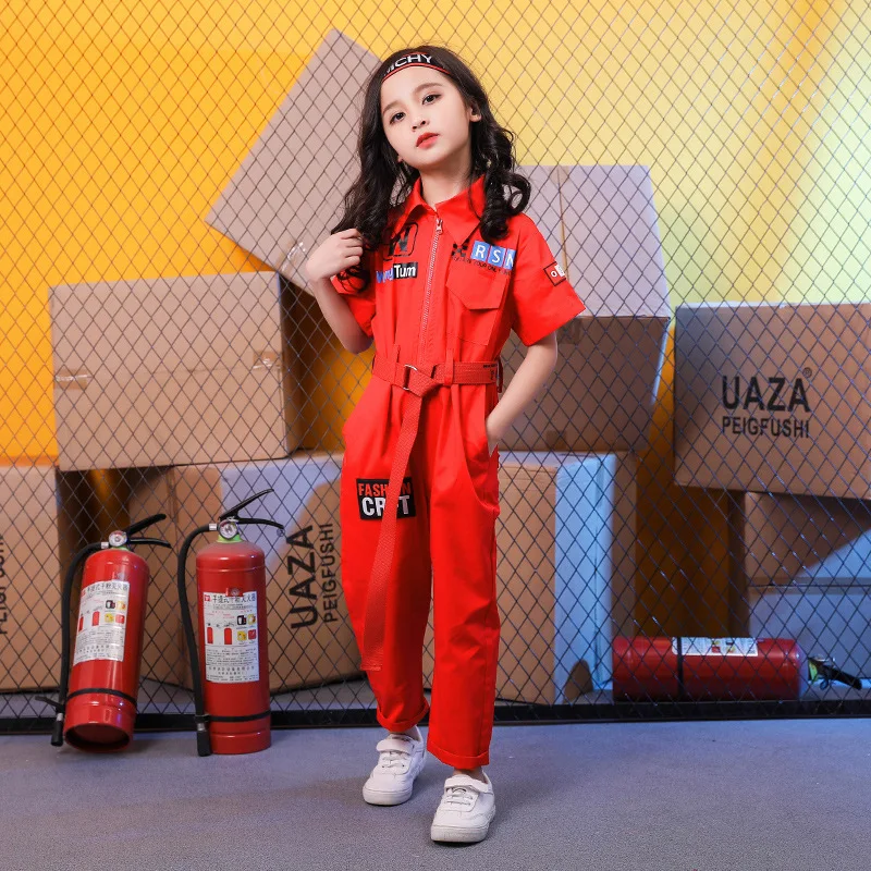 Kids Girls Print Short Sleeve Sweet Jumpsuit Bodysuit Baby Kids Children Casual Outfits Clothes Playsuit 110-180 Size Summer (2)