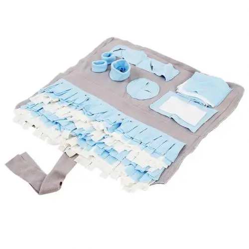 Blue White Grey Коврик для собак с нюханием, коврик для обучения еде, игровой коврик для собак, коврик для снятия стресса - Цвет: Blue White Grey