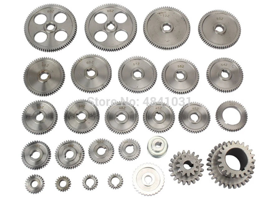 

27pcs mini lathe gears CJ0618 Metal Cutting Machine gears Metal Gear Kit(Metric&imperial)