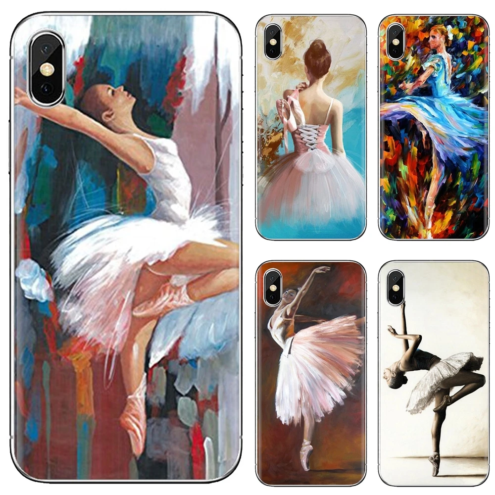 Мягкий чехол с рисунком балерины для девочек танцев маслом iPod Touch iPhone 11 Pro 4