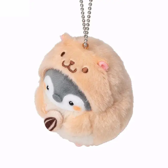 Animal Plush Doll Keychain Cute Cartoon Penguin Hamster Stuffed Plush Dolls Toys Key Ring Bag Pendant Kids Toy Birthday Gifts 4