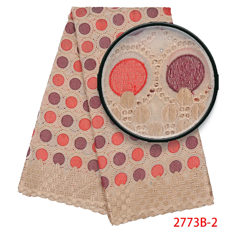 Высококачественная швейцарская вуаль кружева в швейцарской хлопковой кружевной ткани новейшая африканская сухая вышитая кружевная ткань с камнями KS2773B-2
