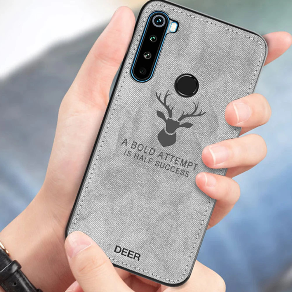 Чехол для Xiaomi Redmi Note 8 T тканевый чехол Frabic Прочный телефона из ТПУ противоударный