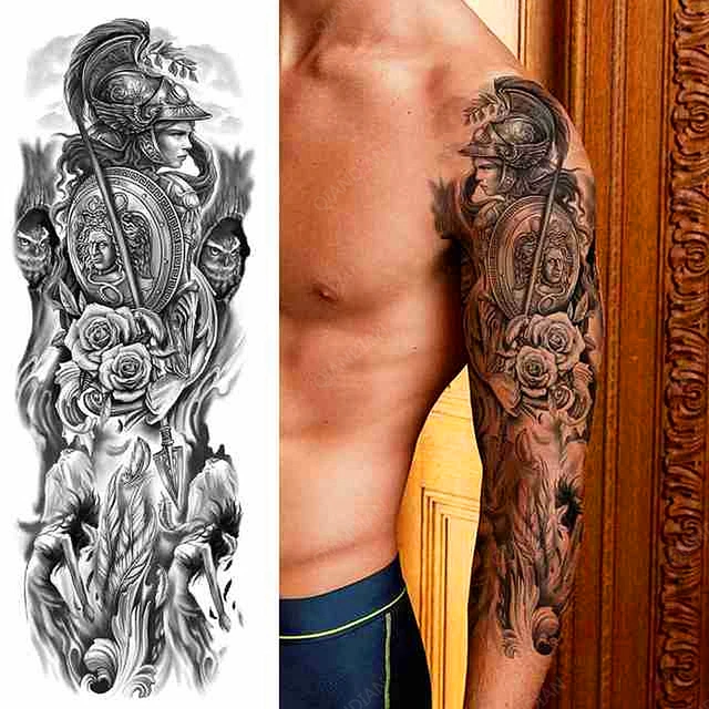 New Leão Masculino Impermeável Tatuagens De Tatuagens Braço De Braço De Mão  Legal Arte Preta Relógio De Transferência Tattoos Temporários De  Szincocomiss, $3,26