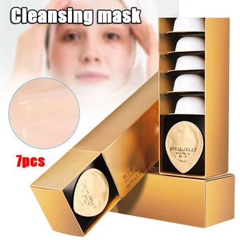 

7Pcs Royal Jelly Sleeping Mask Anti-wrinkle Facial Mask Deep Moisturizing Oil Control Lifting Skin Care MH88