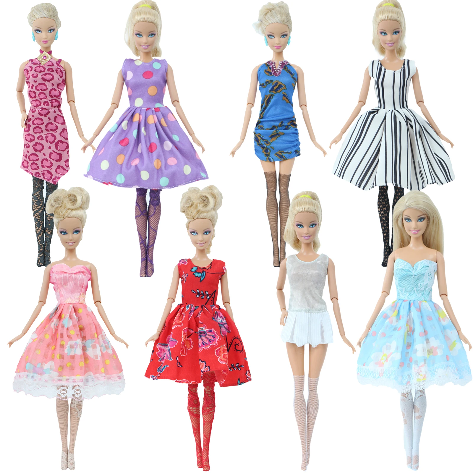 3 случайная Летняя мини юбка платье+ 3 Рождественский носок белье крутая Одежда Набор для Барби аксессуары для кукол игрушки