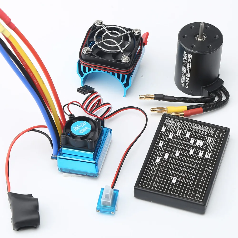 3650 3100KV / 3900KV 4300KV щеточный двигатель &amp 45A 60A 80A 120A ESC программатор автомобиля Combo для