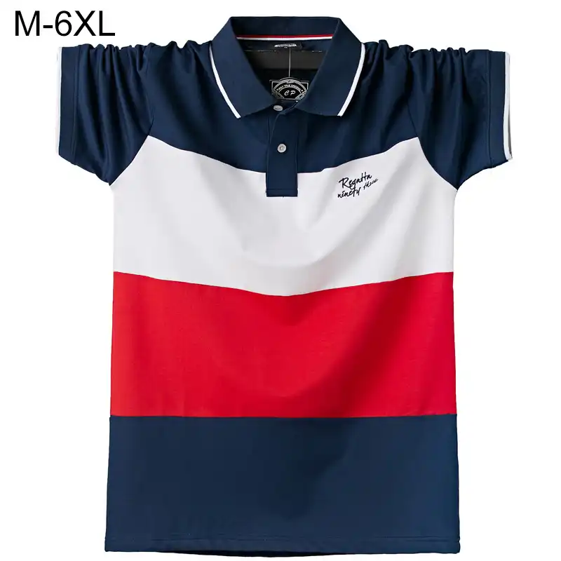 男性のポロシャツのブランドの綿半袖 Camisas Solid 刺繍 Polo 夏のスタンドカラー男性ポロシャツプラスサイズ S 6xl ポロ Aliexpress