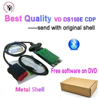 

20pcs/lot DHL Best Diagnostic Tool V8.0 PCB Board with bluetooth 2016.R0 with keygen VD DS150E CDP OBD2 Scanner tool with CASE