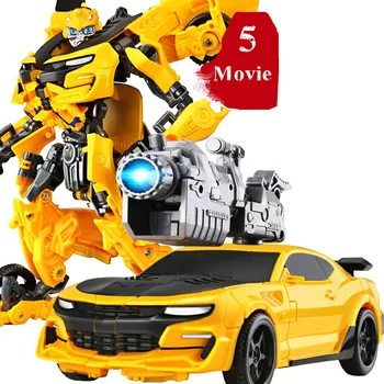 

Transformation Toy Car Movie 5 20CM alloy Robot Action Figure Plastic Model Toys for Children Boys Birthday Gift Original Box