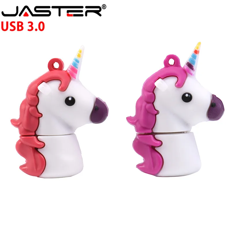 JASTER 3 0 мультяшный Белый Единорог Миньон usb флэш накопитель реальная емкость милый