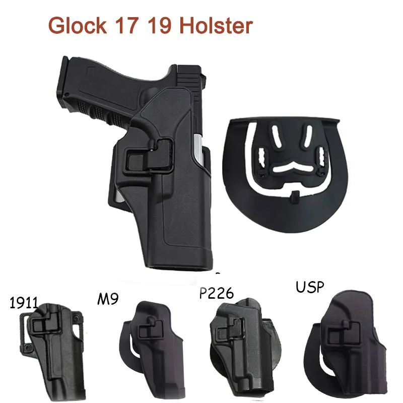 

Tactical Airsoft Gun Holster for Glock17 Colt 1911 Beretta M9 USP P226 Gun Case Carry Right Handed Combat Hunting Pistol Holster
