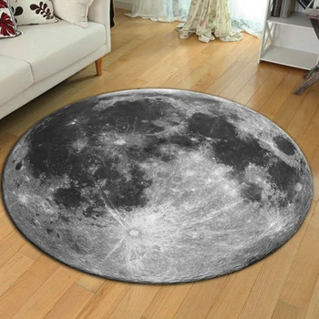 

Gray Starry Sky Galaxy Printed Round Carpet Soft Carpets for Living Room Anti-slip Rug Chair Floor Mat for Home Decor Kids Room