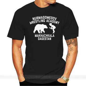 

Dagestan School Of Bear T-Shirt Khabib Tee Men Black For Youth Middle-Age The Old Tee Shirt