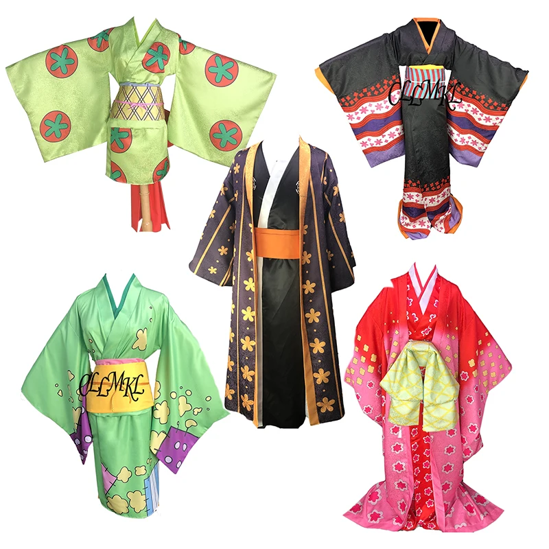 Disfraz De Anime One Piece Kimono De Wano Country Zoro Nico Robin 