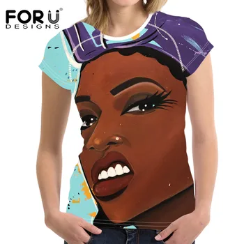 

Tshirt Feminina T-Shirts Women Harajuku Funny African Girls Print Femme Tee Shirt Ladies Casual Tops Tees Vintage Womens T Shirt