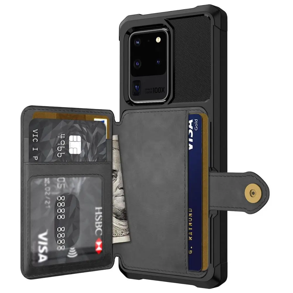 For Samsung Galaxy S Ultra S Plus S Credit Card Case Pu Leather Flip Wallet Cover With Photo Holder Hard Back Cover Mobile Phone Cases Covers Aliexpress