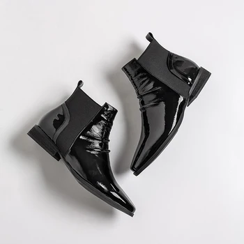 

Female Short socks Boots Quality Genuine Leather Women Ankle Boots Party Dancing low heels Shoes Woman Chelsea Boots