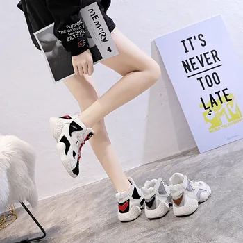 

CINESSD Genuine Leather Sneakers Women Shoes Female New 2020 Spring Casual Shoes Women Sneakers Platform Fashion Ladies Shoe 40