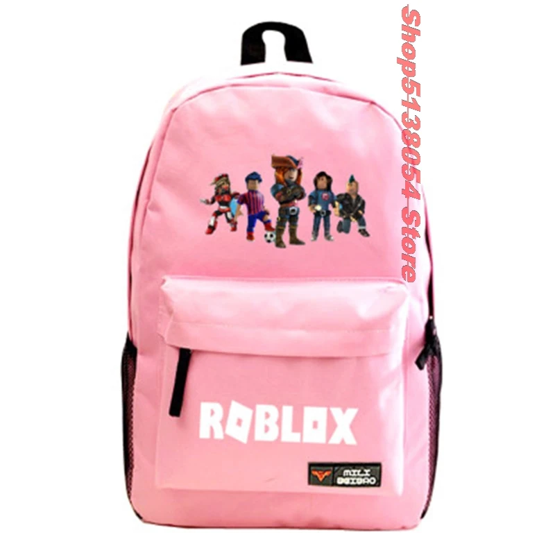 D ROBLOX клетчатый рюкзак, детская школьная сумка, женский рюкзак, подростковые школьные сумки, Холщовый студенческий рюкзак для мальчиков и девочек, детская сумка - Цвет: D