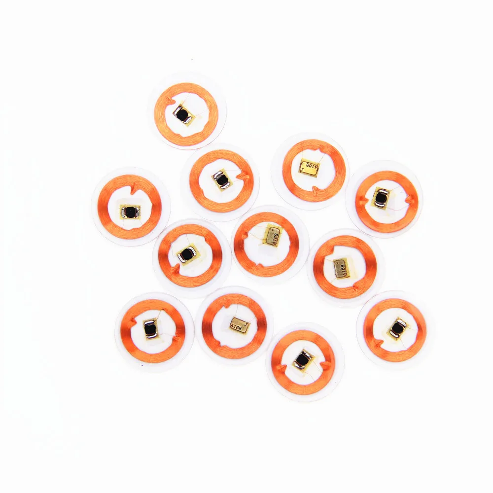 

100pcs 25mm EM4100 TK4100 Transparent PVC Circular Coin Read Only Card Keyfobs 125khz RFID ID Card In Access Control Card