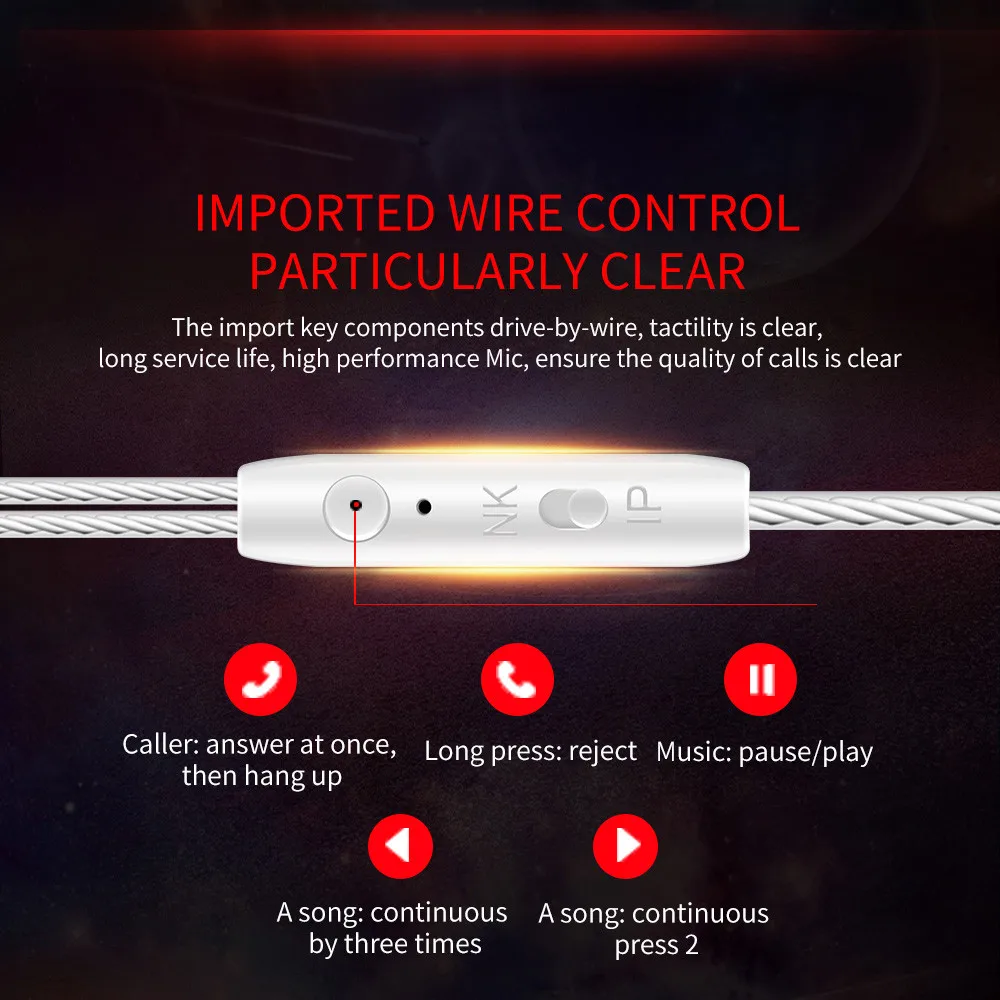 Наушники QKZ CK5 в ухо наушники стерео гоночная Спортивная гарнитура шумоподавление наушники компьютер, планшет, ноутбук, мобильный телефон, PS4