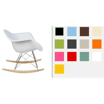 

Rocking chair design armchair assortment of colors steel slides beech wood