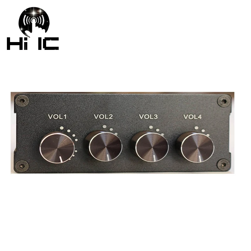 

1 Input 4 Output Passive Audio Signal Switcher Switch Selector Box Sound HiFi Audio Splitter Audio mixer RCA Output