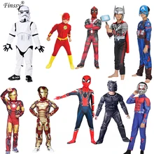 Карнавальный костюм «Капитан Америка», «мстители», «мускул», «супергерой», «Человек-паук», «Железный человек», «Капитан», комбинезон для детей