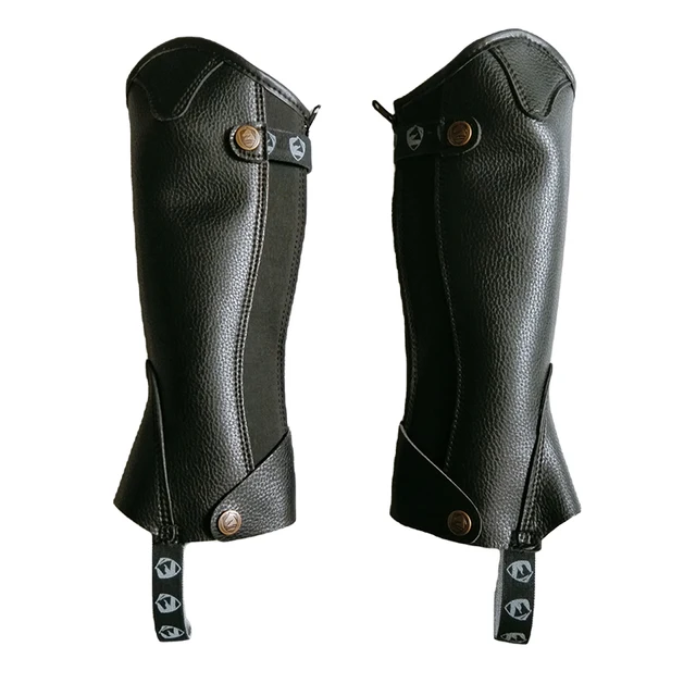 Cavassion microfiber bionic leather half chaps for adult and child horse riding half chaps women and