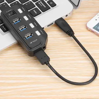 

High Speed 7 Port USB 3.0/USB 3.1 Hub Adapter Cable with USB3.1 Type C Converter Backward Compatible with USB2.0/1.1