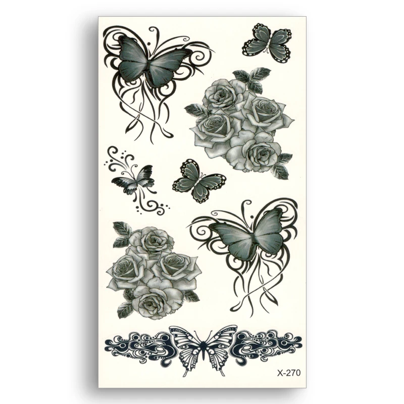Flower Waterproof Temporary Fake Tattoos Stickers and Decals for Men Women Girl Kids Children Cheap Goods Body Transfe Art X270 | Красота и