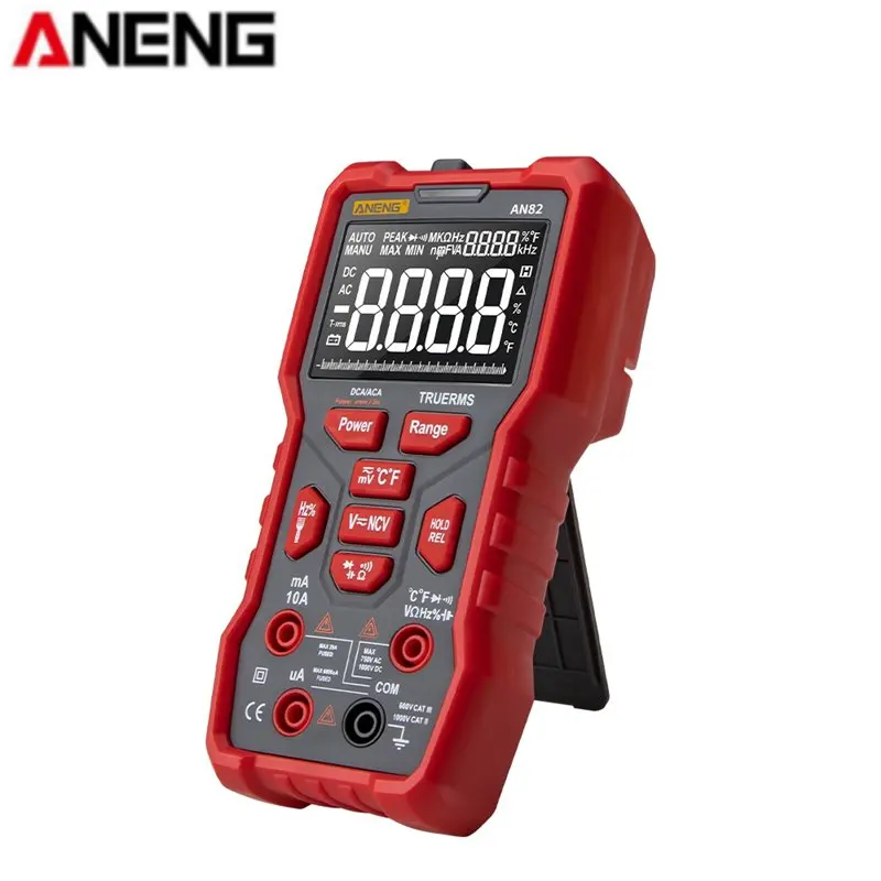 ANENG Профессиональный цифровой мультиметр AN82 9999 тестер DIY транзисторный
