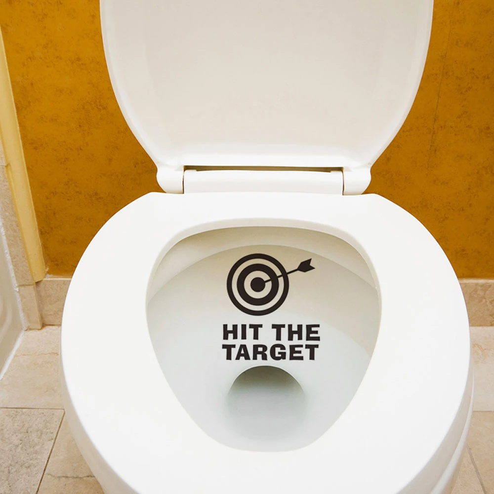 Toilet Seat Sticker Hit The Target Sticker DIY Arrow Target Toilet Decal  Art Letters Removable Waterproof Home Bathroom Decor|Wall Stickers| -  AliExpress