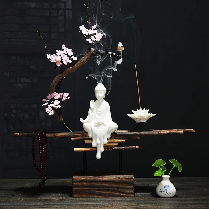 Quemador Incienso горелки предметы мебели ручной работы Керамические персонажи гостиная Настольный украшения для дома подарки