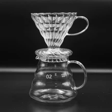 600 мл стеклянная кофейная капельница и набор кастрюль для японского стиля V60 стеклянный кофейный фильтр кофейные фильтры для многократного использования