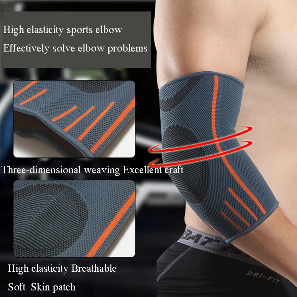 

1 шт. спортивные налокотники, Нескользящие налокотники для баскетбола, бадминтона, тенниса, фитнеса, защитное снаряжение