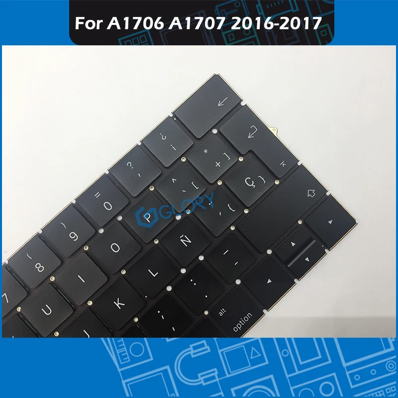 A1706 A1707 испанская клавиатура раскладка клавиатуры для Macbook Pro 1" 15" Touchbar A1706 A1707 ES Испания клавиатура на замену