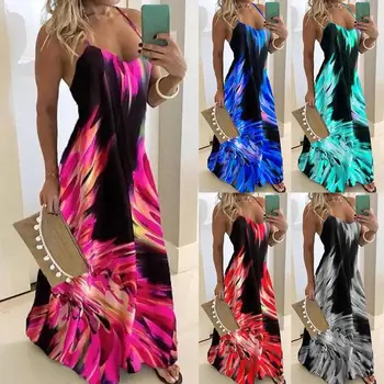 

Women Summer Floral Print Maxi Dress Boho Style Long Beach Dress Evening Party Long Bandage Bodycon Dress Plus Size Vestidos XXX
