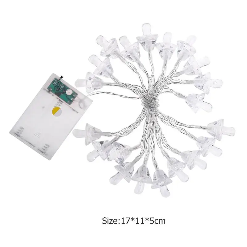 10LED стеклянный пластырь, шар, гирлянда, светильник-Гирлянда для свадьбы, праздника, домашнего декора, подходит для салонов и других домашних помещений - Испускаемый цвет: 20LED