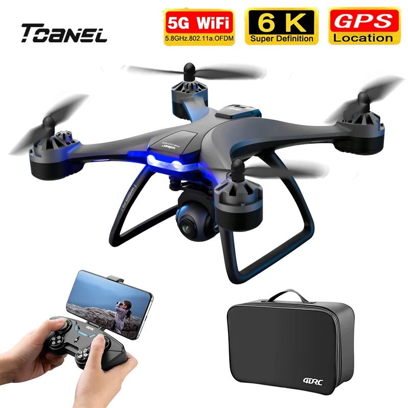 2021 nuevo F5 Pro Drone 6K Cámara Dual de HD WiFi FPV 2,4G/5,8G GPS espera el brazo de ángulo ancho-Modo de Altitud tipo plegable RC Quadcopter