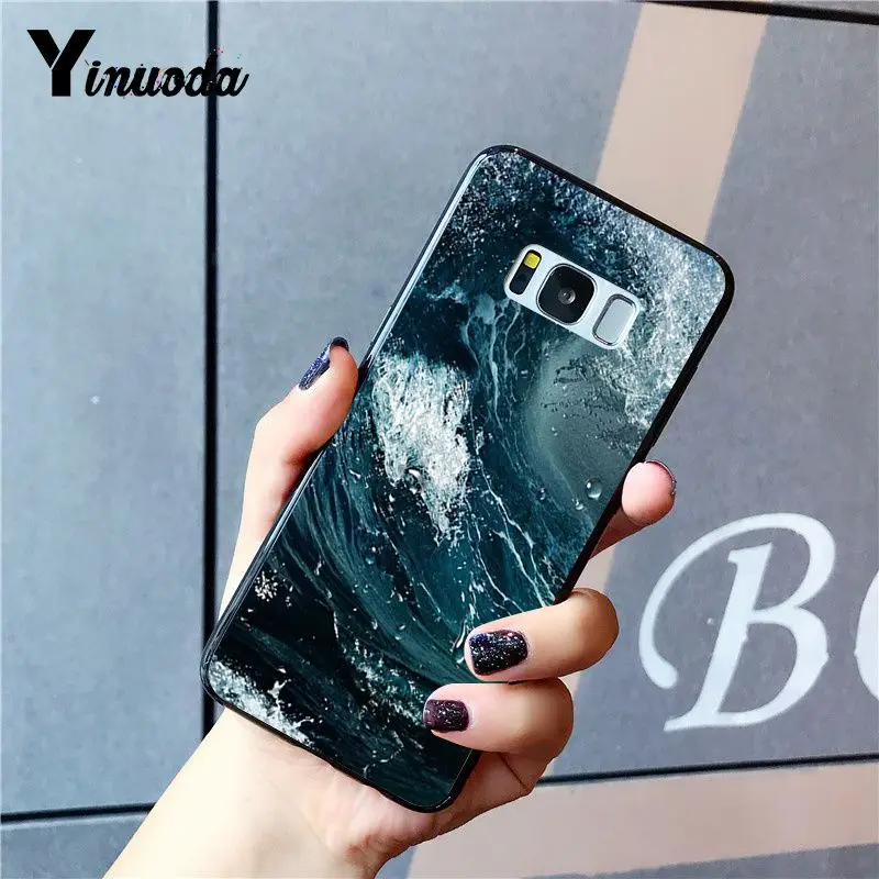 A13 Yinuoda синий морской Чехол черный мягкий чехол для телефона samsung Galaxy S9 plus S7 edge S6 edge plus S10 S8 plus чехол - Цвет: A13