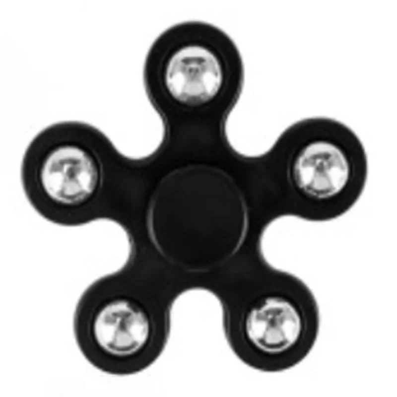 Черный 1 шт. Спиннер-Спиннер EDC Спиннер для аутизма СДВГ антистресс Tri-Spinner Высокое качество для взрослых и детей Забавные игрушки KQ1595 - Цвет: Черный
