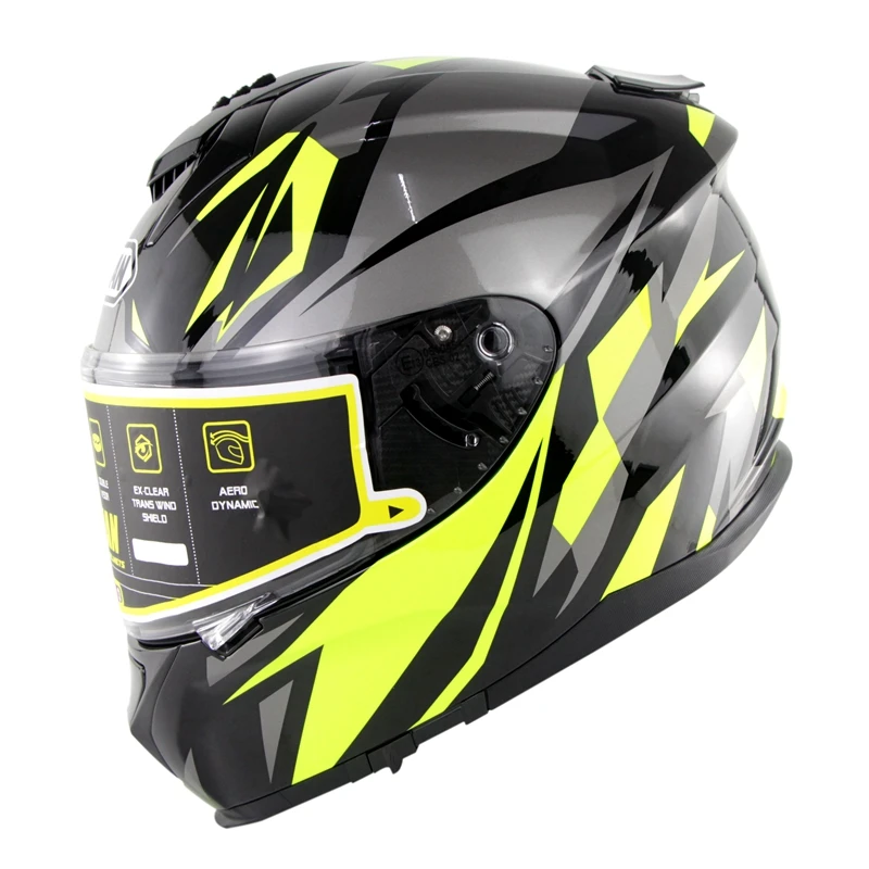 Шлем с сертификатом ECE мотоциклетный шлем полный лицевой Шлем Мотоцикл Capacete Moto Casco SOMAN 961 безопасность езды гоночные головные уборы точка